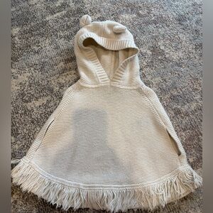 GAP Cream Knit Hooded Poncho